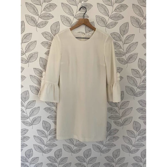 Club Monaco | Dresses | Club Monaco 34 Ruffle White Cocktail Dress Size 2 |  Poshmark